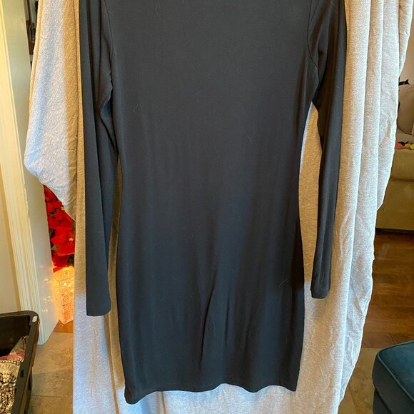 Lulus Long Sleeve Black Maxi Dress SMALL Cotton  9171laura (470) - Picture 6 of 6